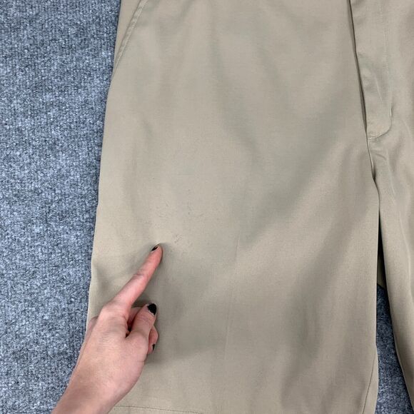 Nike Golf Shorts Mens 35 Tan Flat Front Tech Moisture Wick Performance Chino - Picture 4 of 13